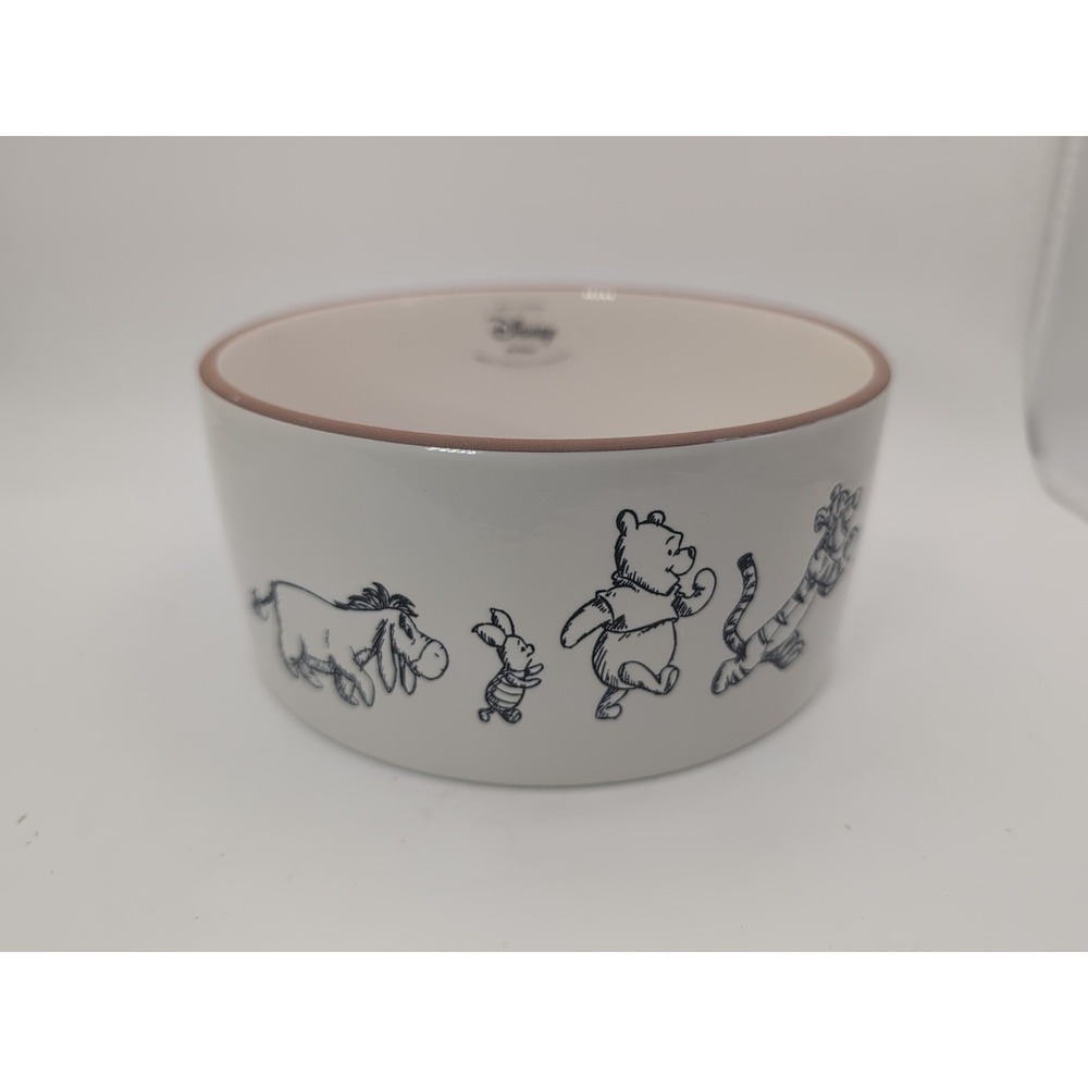 Rae Dunn x Disney Winnie The Pooh White Ceramic Dog Bowl NWT Cottagecore Dinner